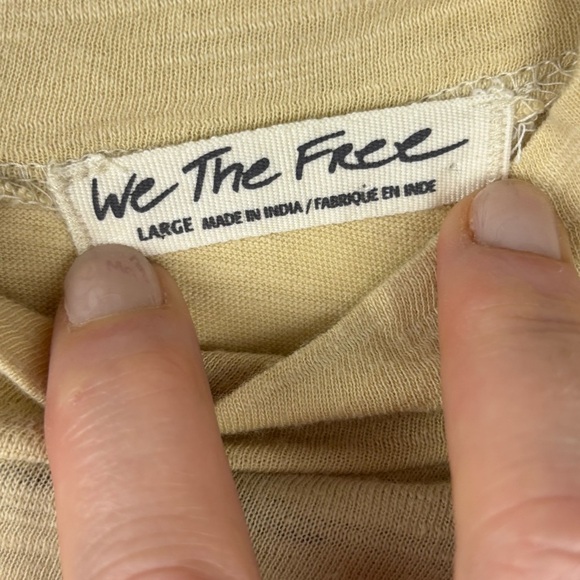 We the Free Hooked on You Mockneck Embroidered Boho Top Cream Size - Picture 9 of 16